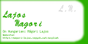 lajos magori business card